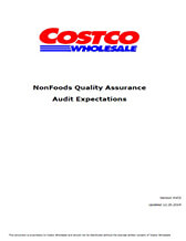 NonFoods Quality Assurance Audit Expectations.