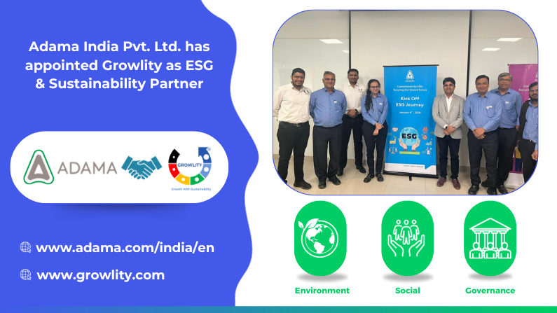 Adama India Pvt. Ltd. Partners with Growlity to Fortify ESG & Sustainability Initiatives