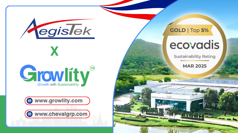Aegistek Corporation Limited in Thailand Secures EcoVadis Gold Medal for Sustainability Excellence with Growlity’s Advisory